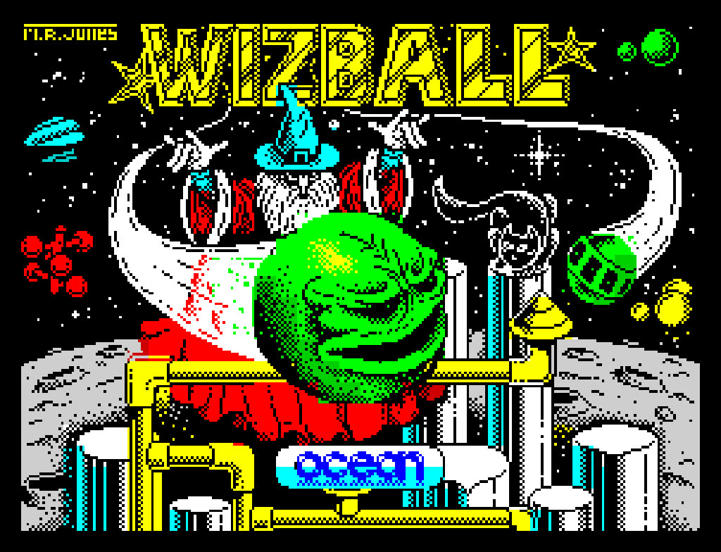 La schermata illustrata di Wizball Enhanced Edition fornita dal progetto di Gravious.
