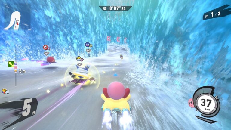 Kirby Air Riders: immagine promozionale della galleria ufficiale Nintendo, non una cattura del blocco segnalato.