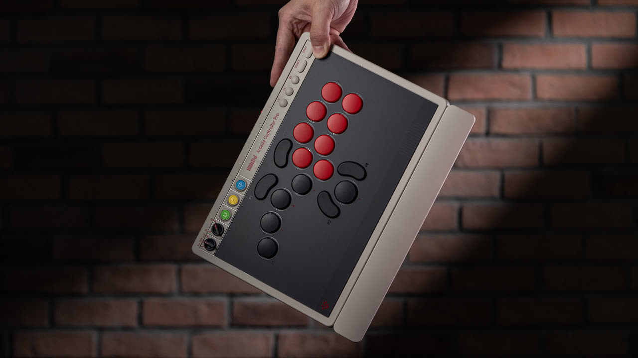 Il poggiapolsi magnetico di Arcade Controller Pro può essere rimosso.