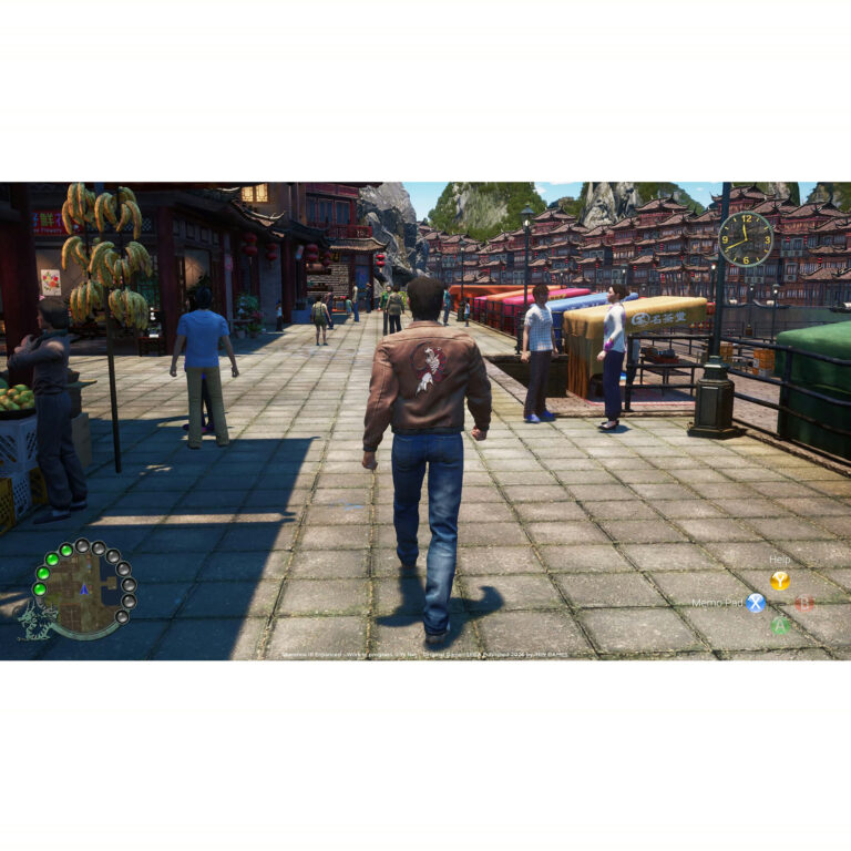 Ryo fra le strade di Niaowu. Screenshot promozionale work in progress dalla galleria ufficiale di Shenmue III Enhanced. Ys Net / ININ Games.