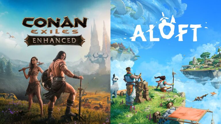 Conan Exiles Enhanced e Aloft nella grafica ufficiale Funcom per l’annuncio PS5.