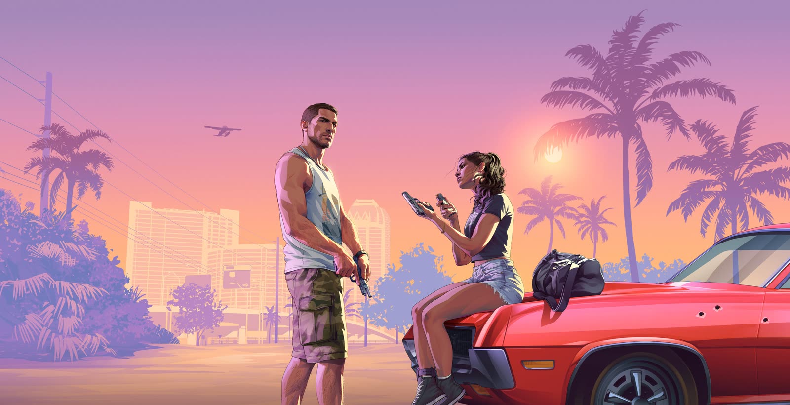 Jason e Lucia in un artwork promozionale ufficiale Rockstar: l’immagine non conferma le dimensioni del download.