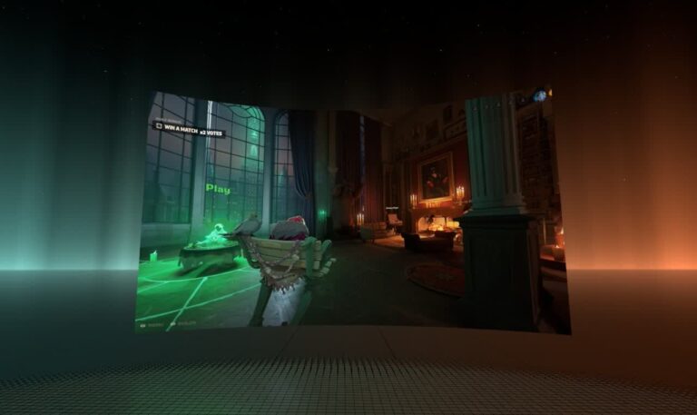 L’illuminazione di Aurora accompagna lo schermo nella modalità teatro. Immagine: Valve.