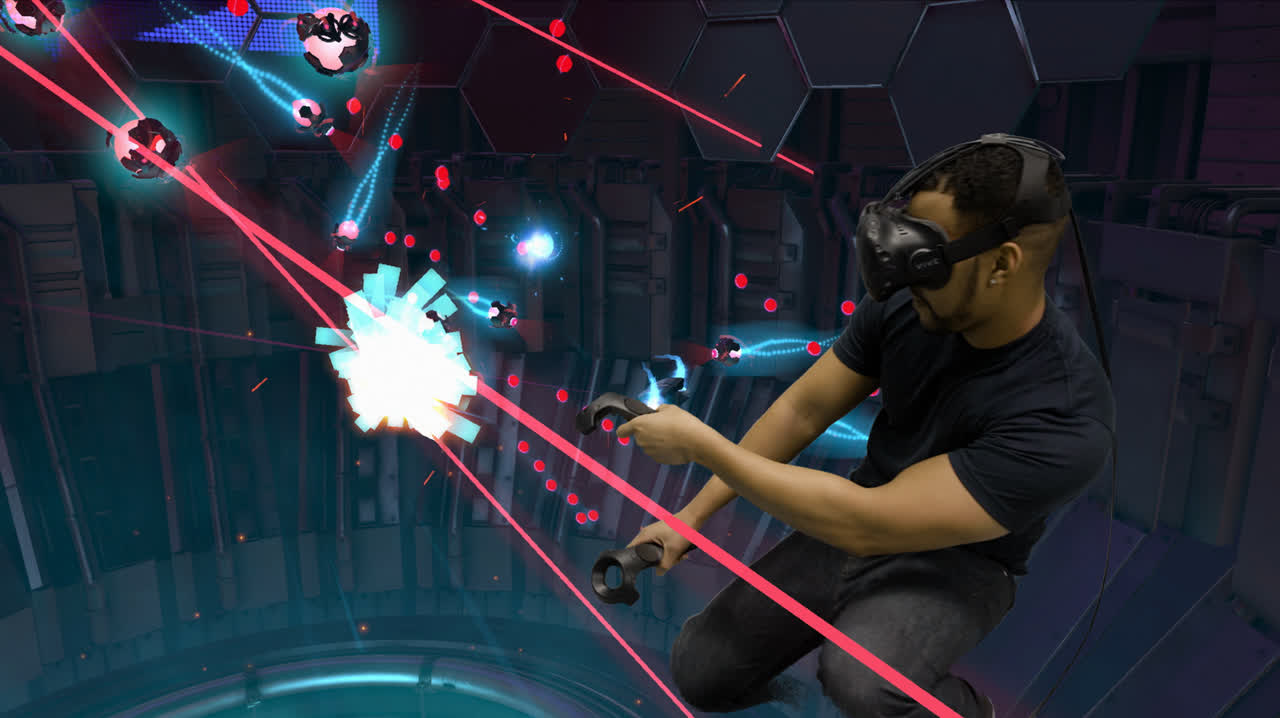 SteamVR permette di utilizzare i giochi PC con un visore compatibile. Immagine: Valve.