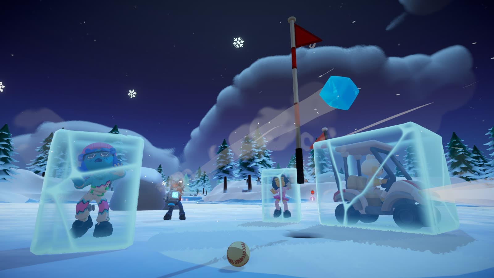 Uno degli scenari innevati mostrati nelle immagini ufficiali di Super Battle Golf.