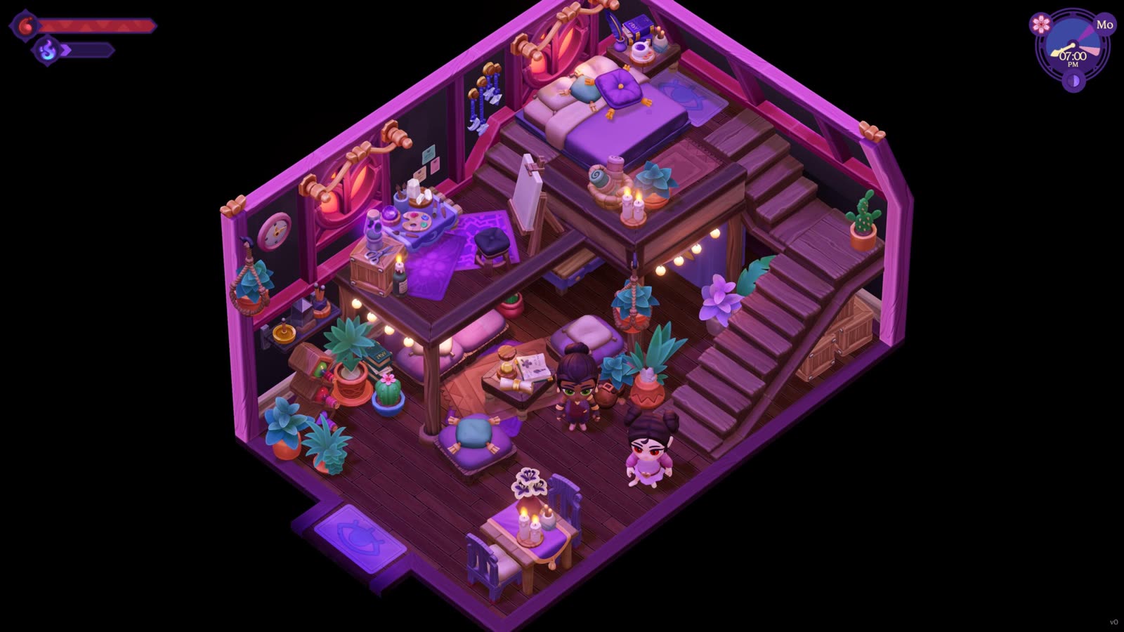 Un interno arredato in Moonlight Peaks, dalla galleria ufficiale di Little Chicken.