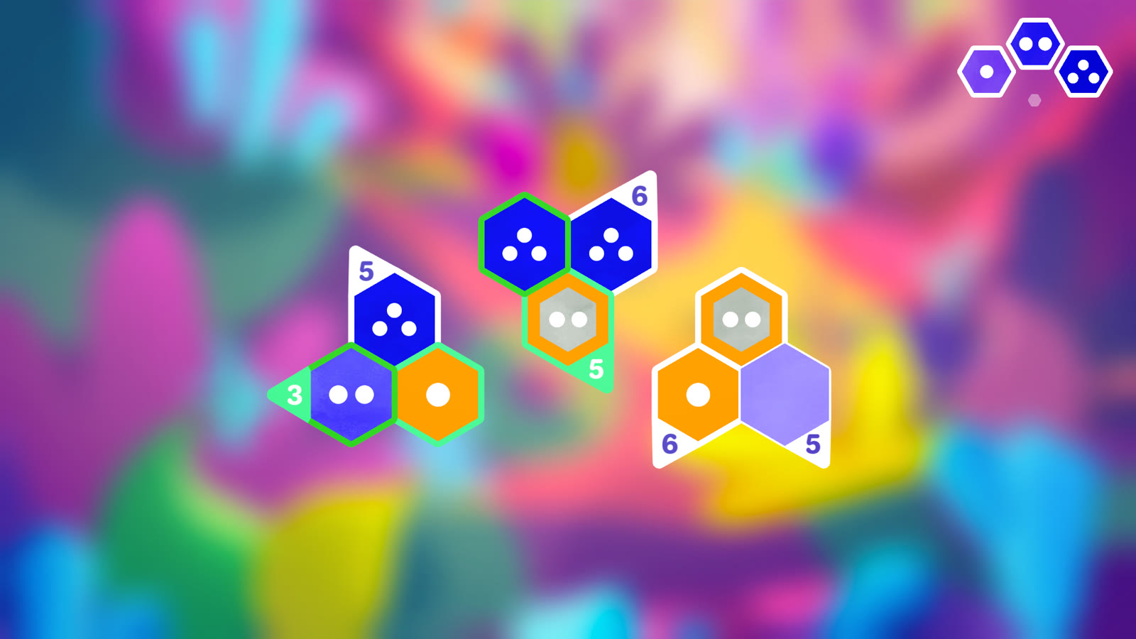 Le griglie di Hexologic si risolvono combinando punti e somme nelle tre direzioni.