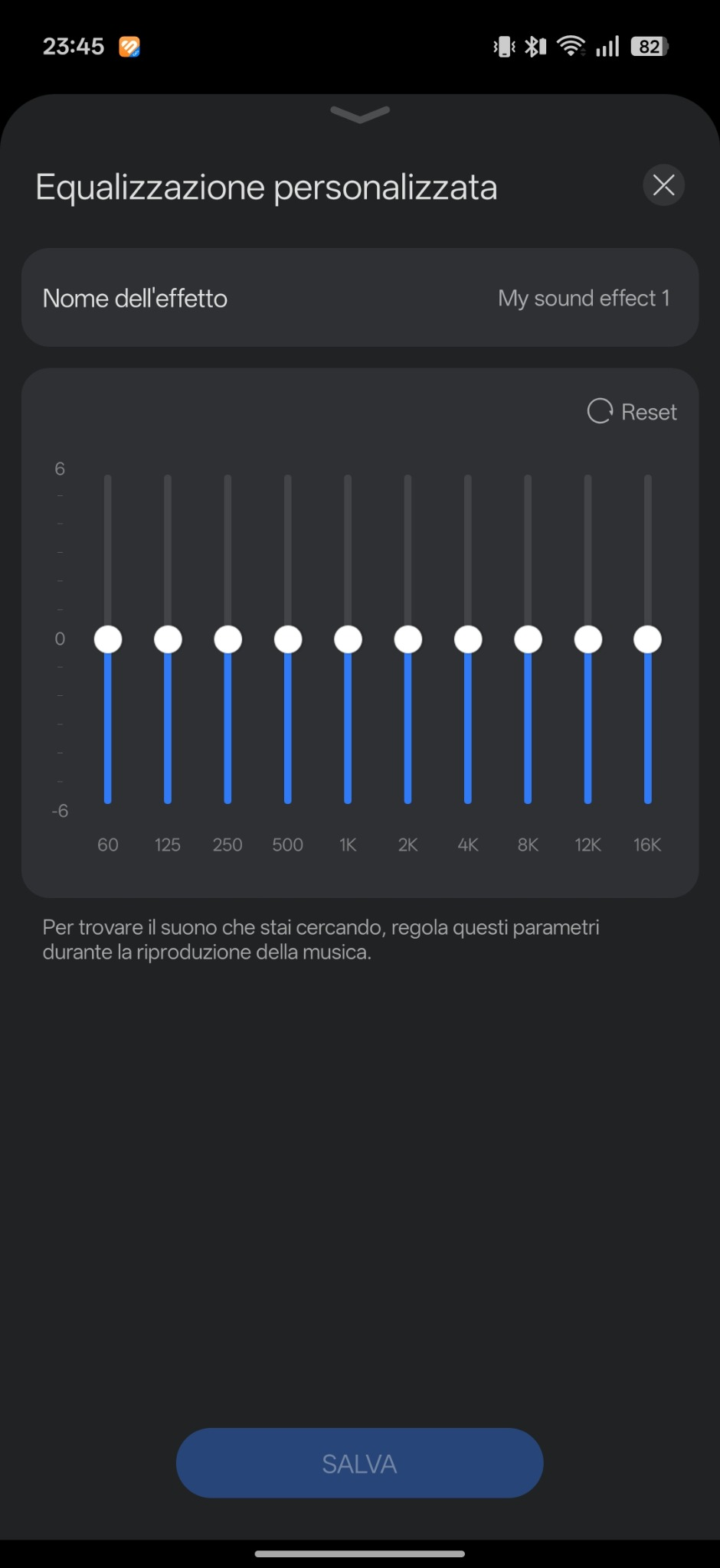 Equalizzatore personalizzato a dieci bande delle HUAWEI FreeBuds Neo