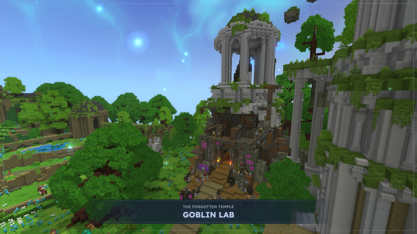 Laboratorio goblin nel Forgotten Temple di Hytale