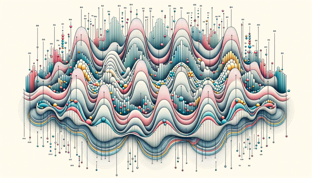 Illustrazione dettagliata di onde sonore che attraversano una rappresentazione grafica della DNN multicanale. Le onde sono filtrate e pulite, evidenziando la cancellazione del rumore nelle diverse bande di frequenza.
Immagine generata da Klav con Dall-e 3