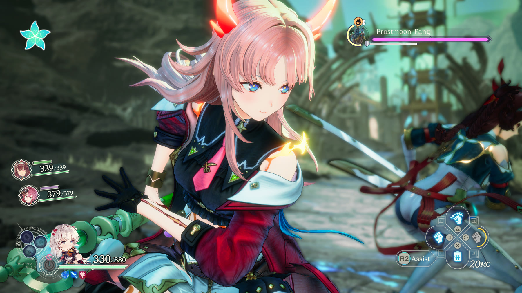 Una scena di combattimento di Atelier Karia dalla gallery ufficiale KOEI TECMO / Gust. Materiale illustrativo, non una prova della redazione.