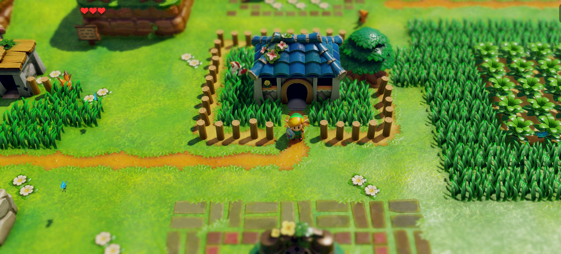 Link sull'isola di Koholint in formato ultrawide nel port non ufficiale LAS Recomp