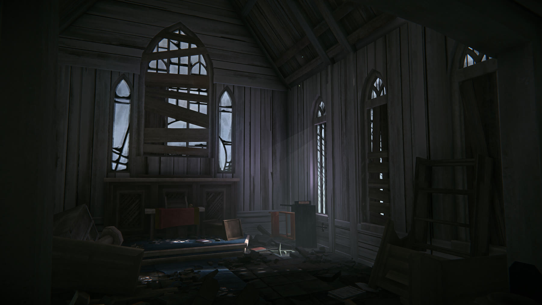 Un interno abbandonato nella gallery ufficiale di The Long Dark: Iron Road. Immagine Hinterland.