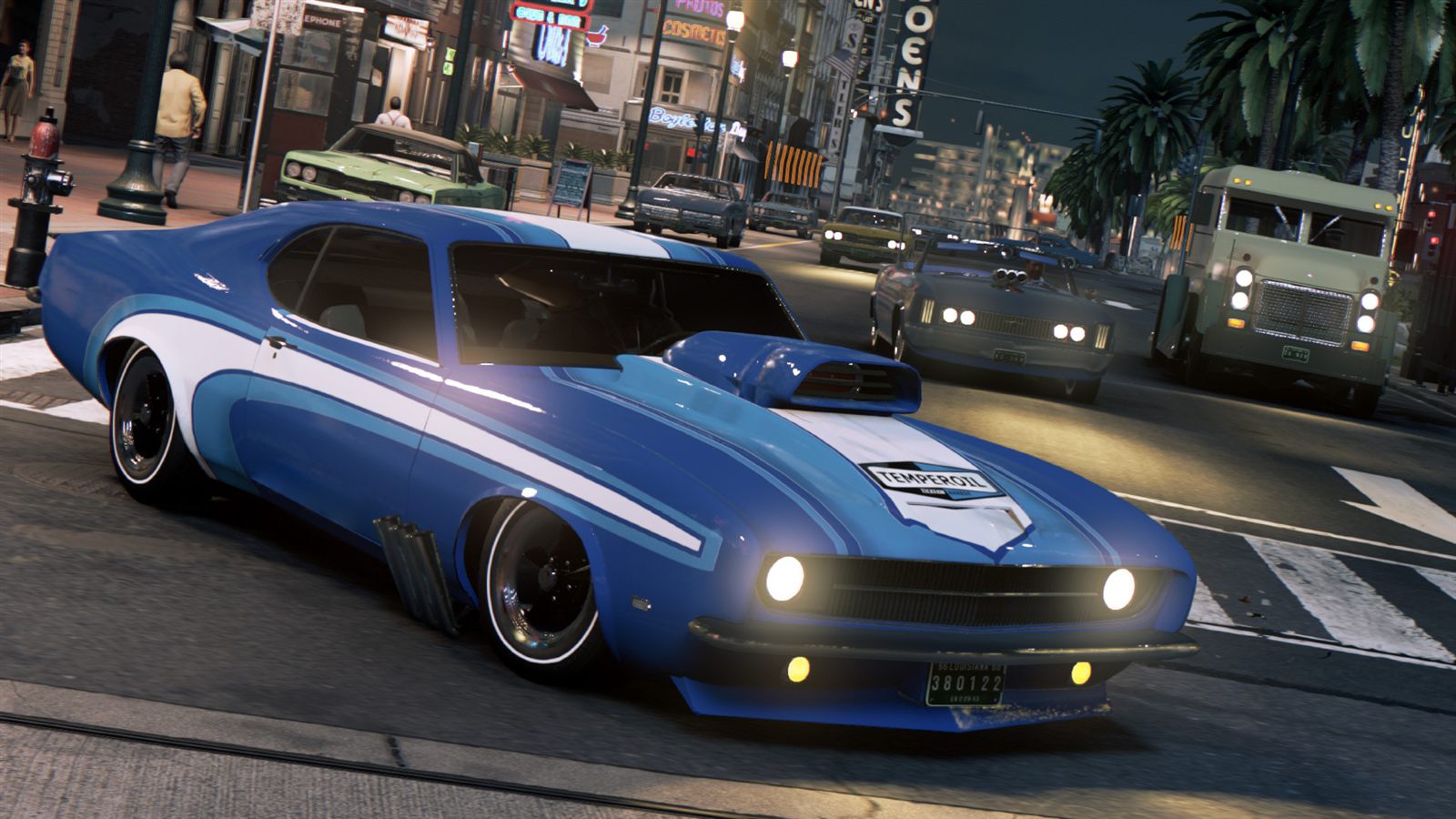 Auto sportiva nelle strade di New Bordeaux in Mafia III