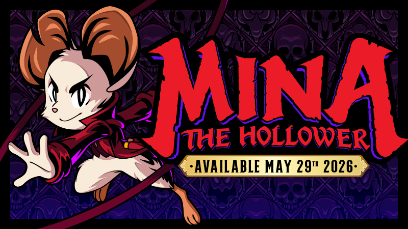 Grafica ufficiale con la data di uscita del 29 maggio — Mina the Hollower.