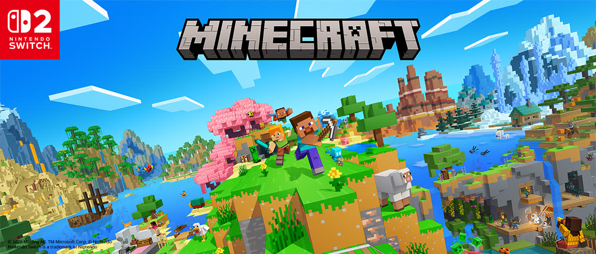 Minecraft per Nintendo Switch 2, immagine ufficiale Mojang