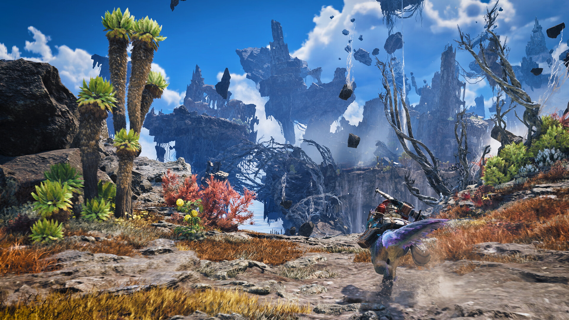 Paesaggio roccioso di Ascendance nel materiale ufficiale — Monster Hunter Wilds: Ascendance.