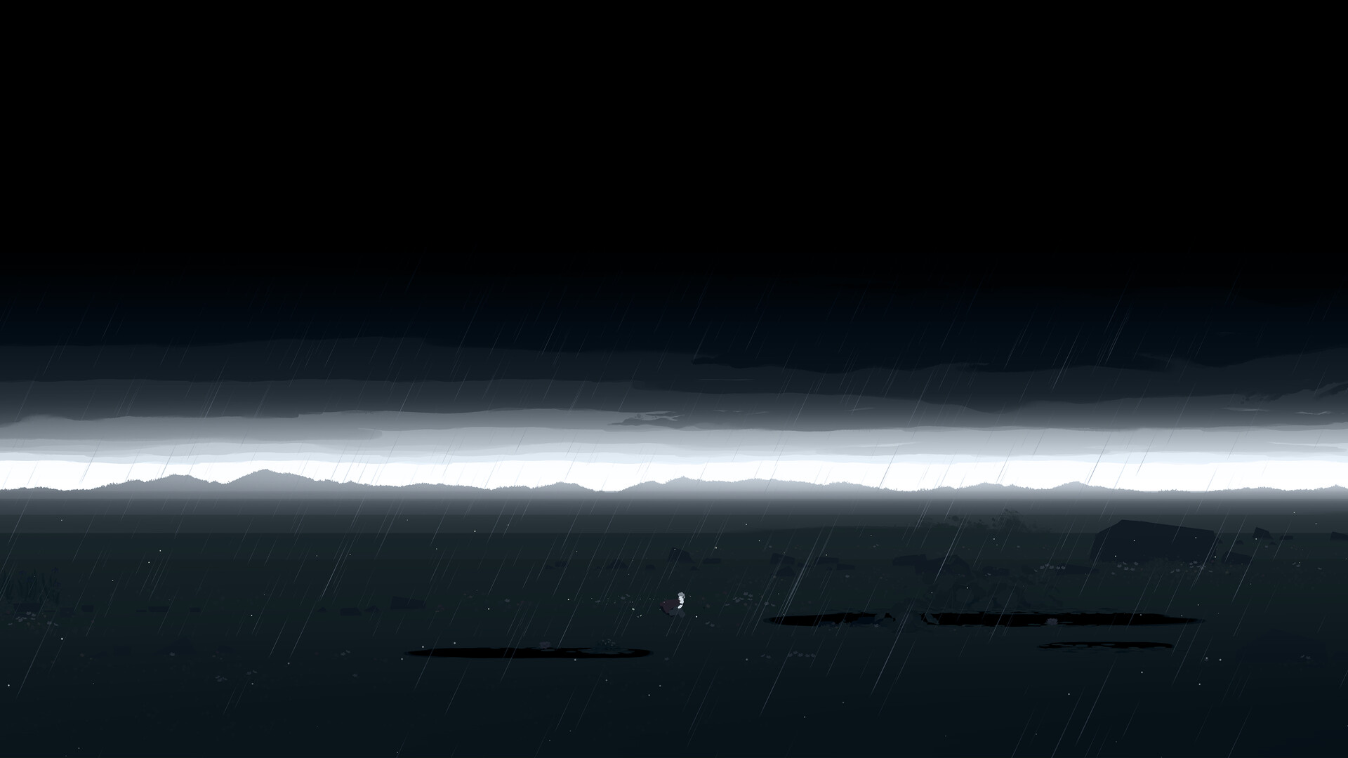 Una scena del DLC con una fascia di luce sull’acqua — Neva: Prologue.