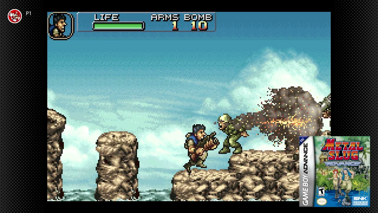 Scena di combattimento in Metal Slug Advance, fotogramma del trailer Nintendo