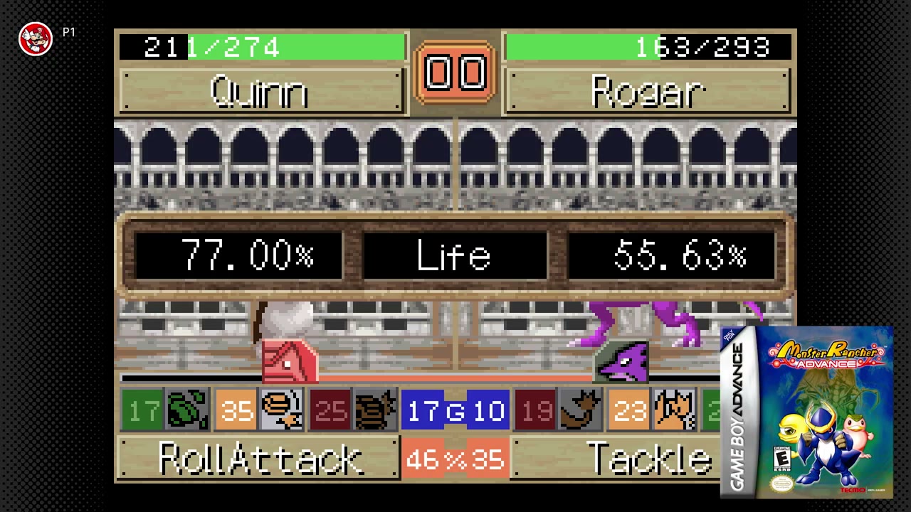 Scontro tra creature in Monster Rancher Advance, fotogramma del trailer Nintendo