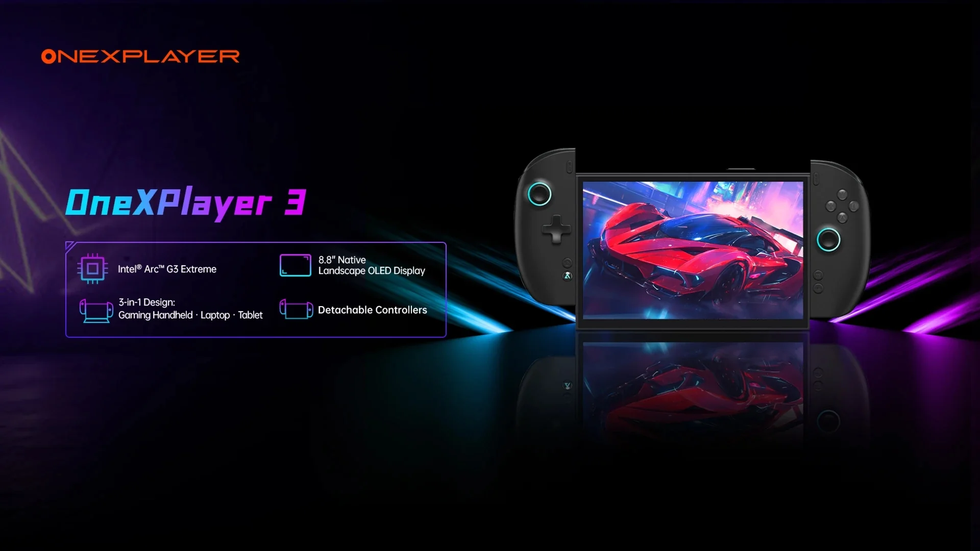 ONEXPLAYER 3 si mostra nel primo teaser con Intel Arc G3 Extreme