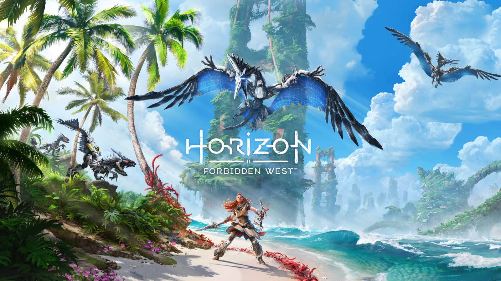 Aloy e le macchine nell’immagine ufficiale di Horizon Forbidden West