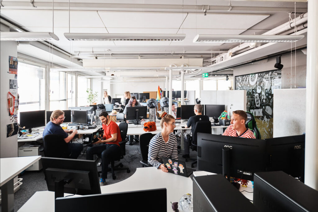 Dipendenti nello studio Ubisoft RedLynx di Helsinki, immagine d’archivio dello studio
