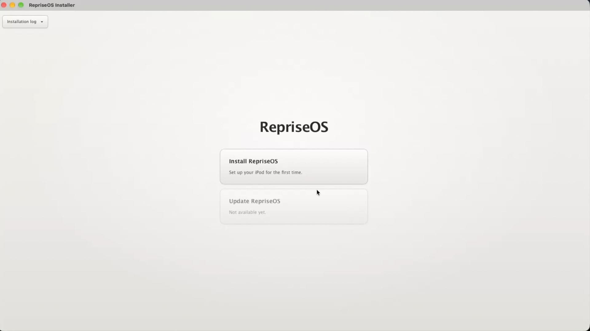 Anteprima dell'installer desktop di RepriseOS