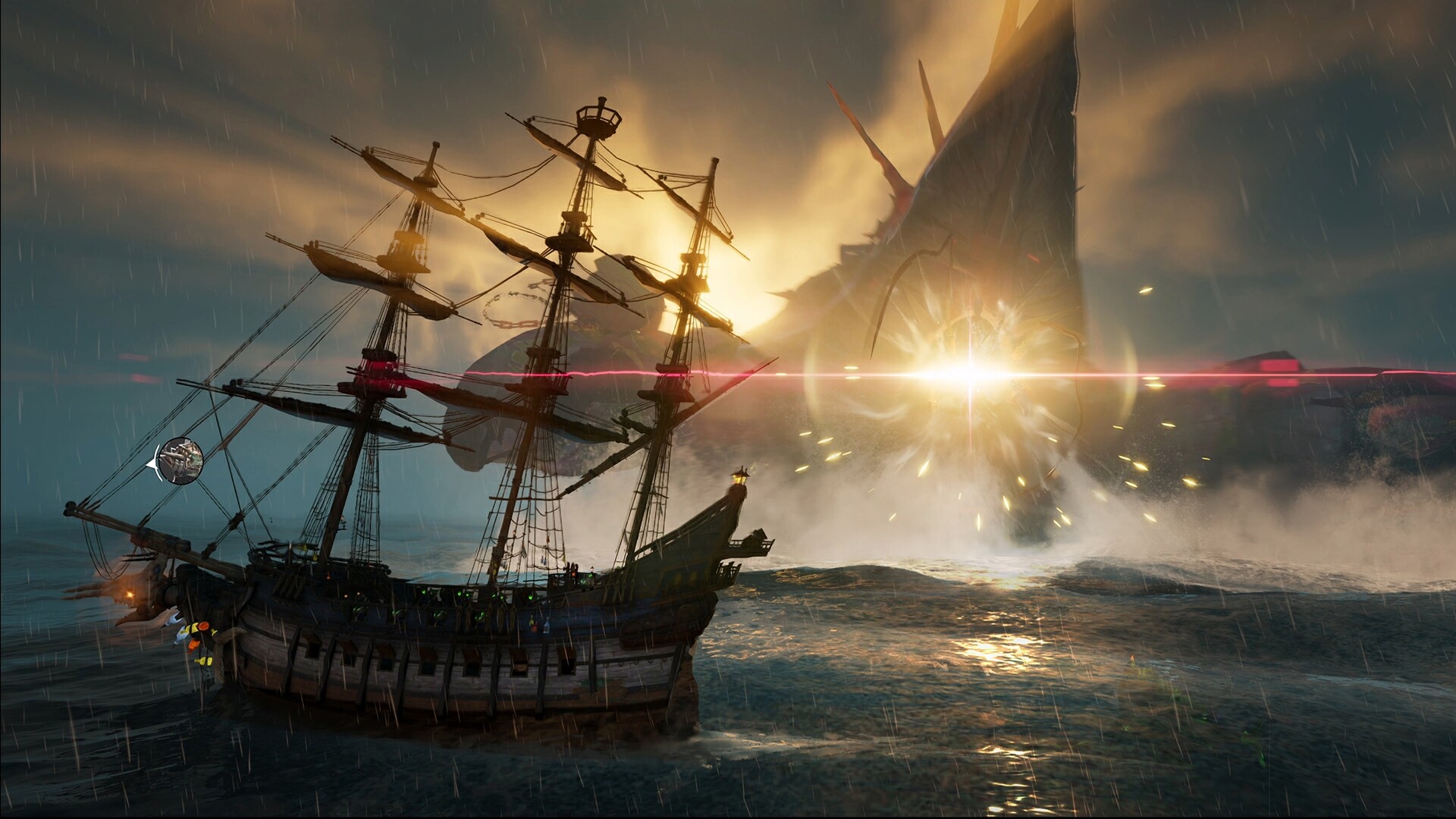 Un’imbarcazione durante la navigazione — Sea of Remnants.