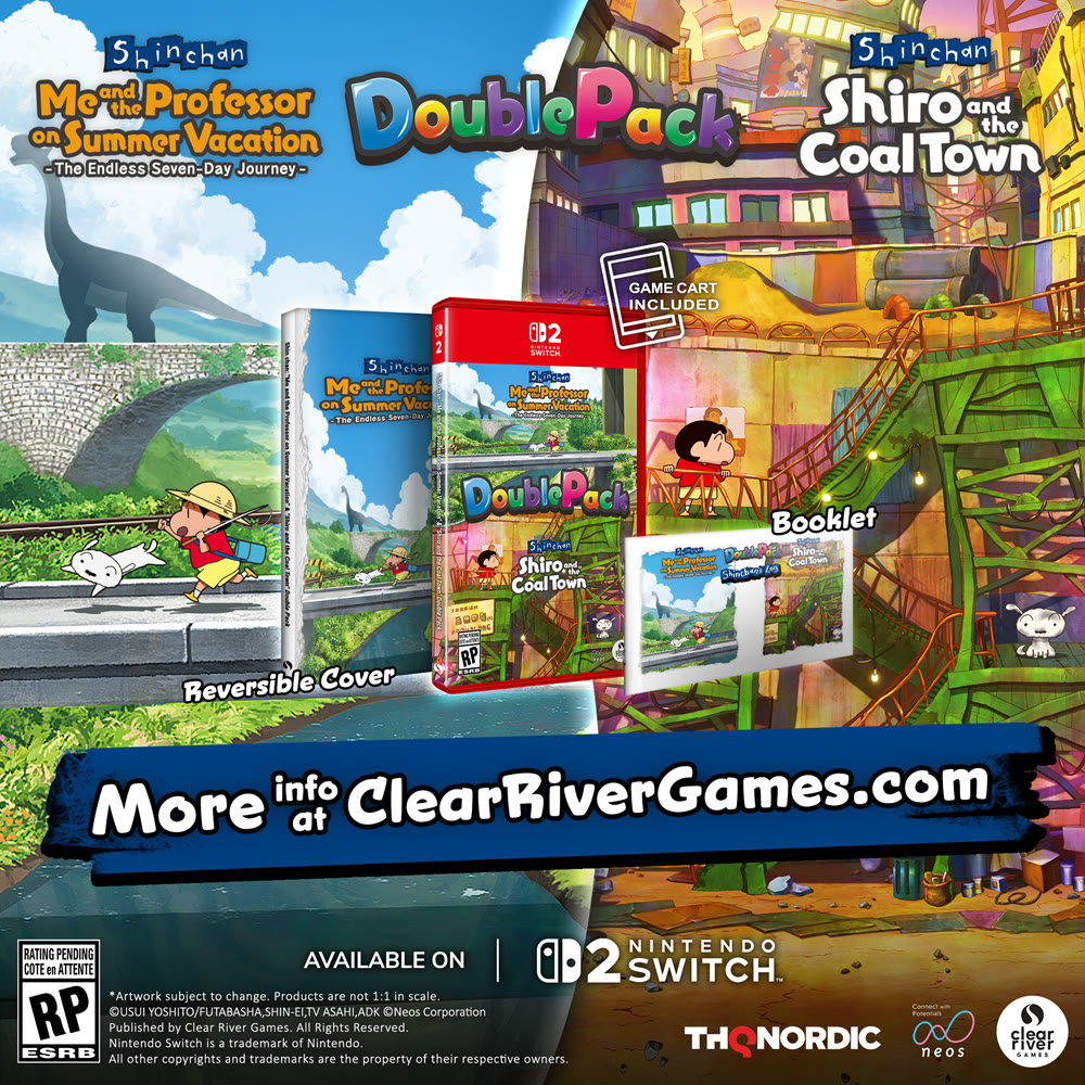 Shin chan Double Pack europeo per Switch 2 con cover reversibile e libretto