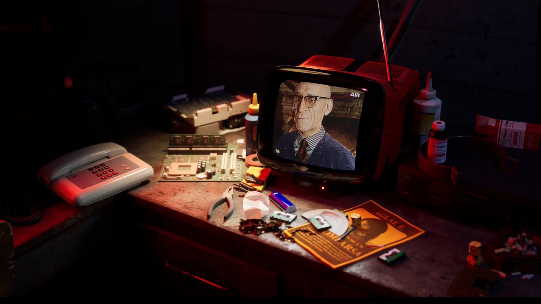 L’intervista sul televisore in Act III: The Man. Screenshot ufficiale LKA e Wired Productions.