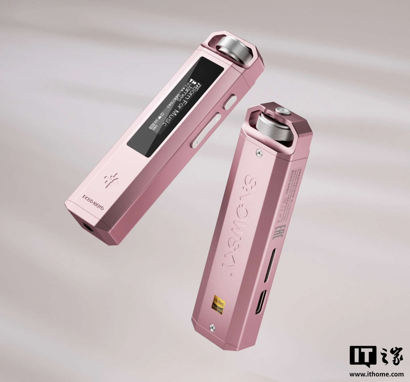 飞傲雪漫天 Echo Nano 播放器发售:复古细长造型设计、可作小尾巴解码耳放,299 元