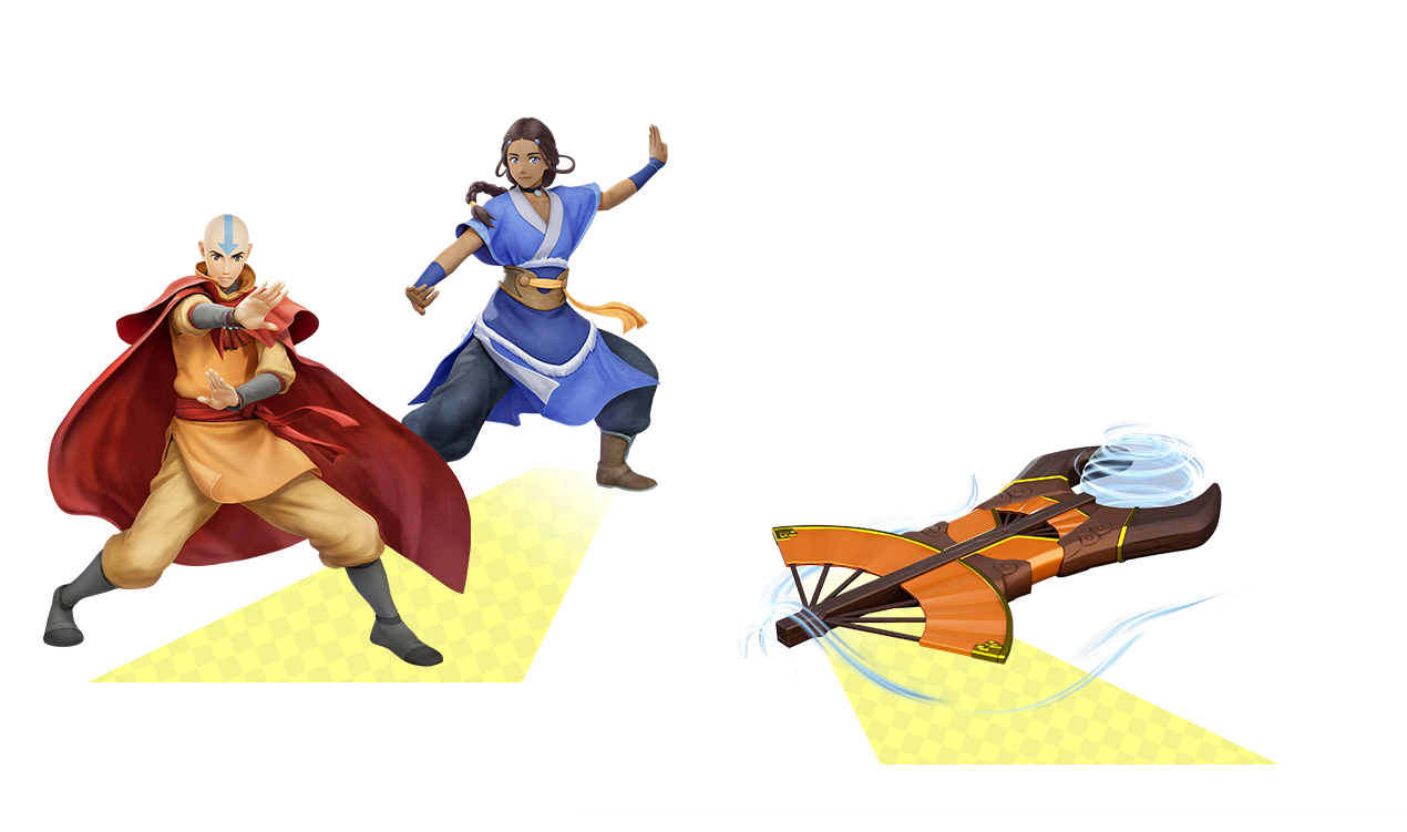 Aang, Katara e il veicolo Gliding Air
