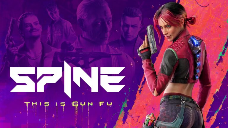SPINE: This is Gun Fu, key art ufficiale Nekki con Redline e i personaggi di Tensor City.