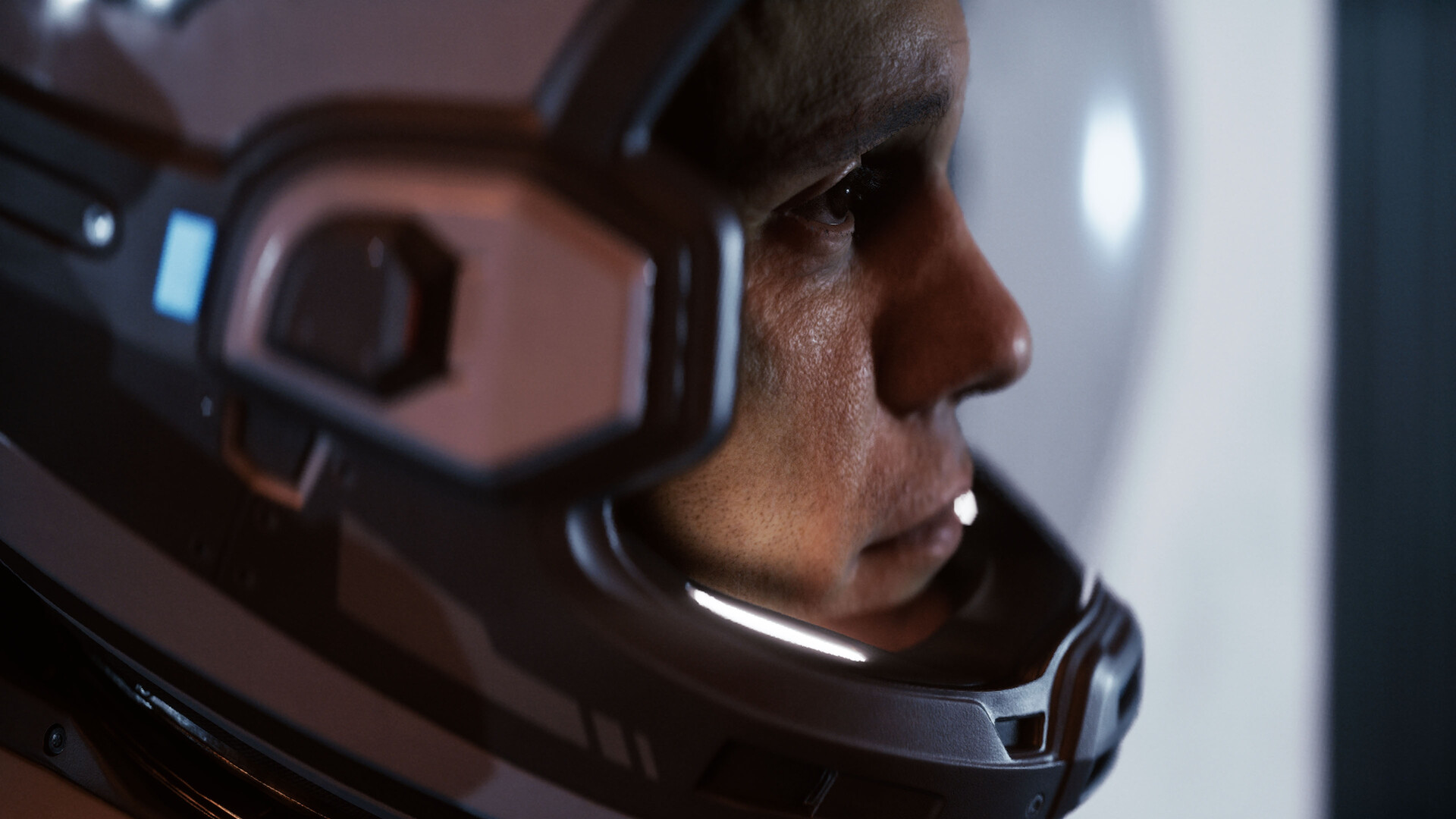 Personaggio in tuta spaziale nel gioco Directive 8020