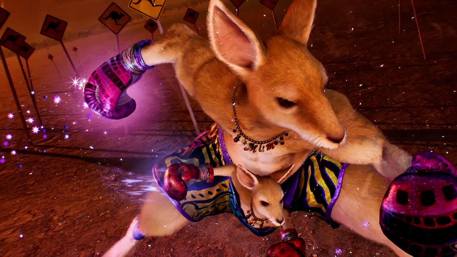 Roger Jr. e sua madre in una scena del nuovo gameplay di Tekken 8