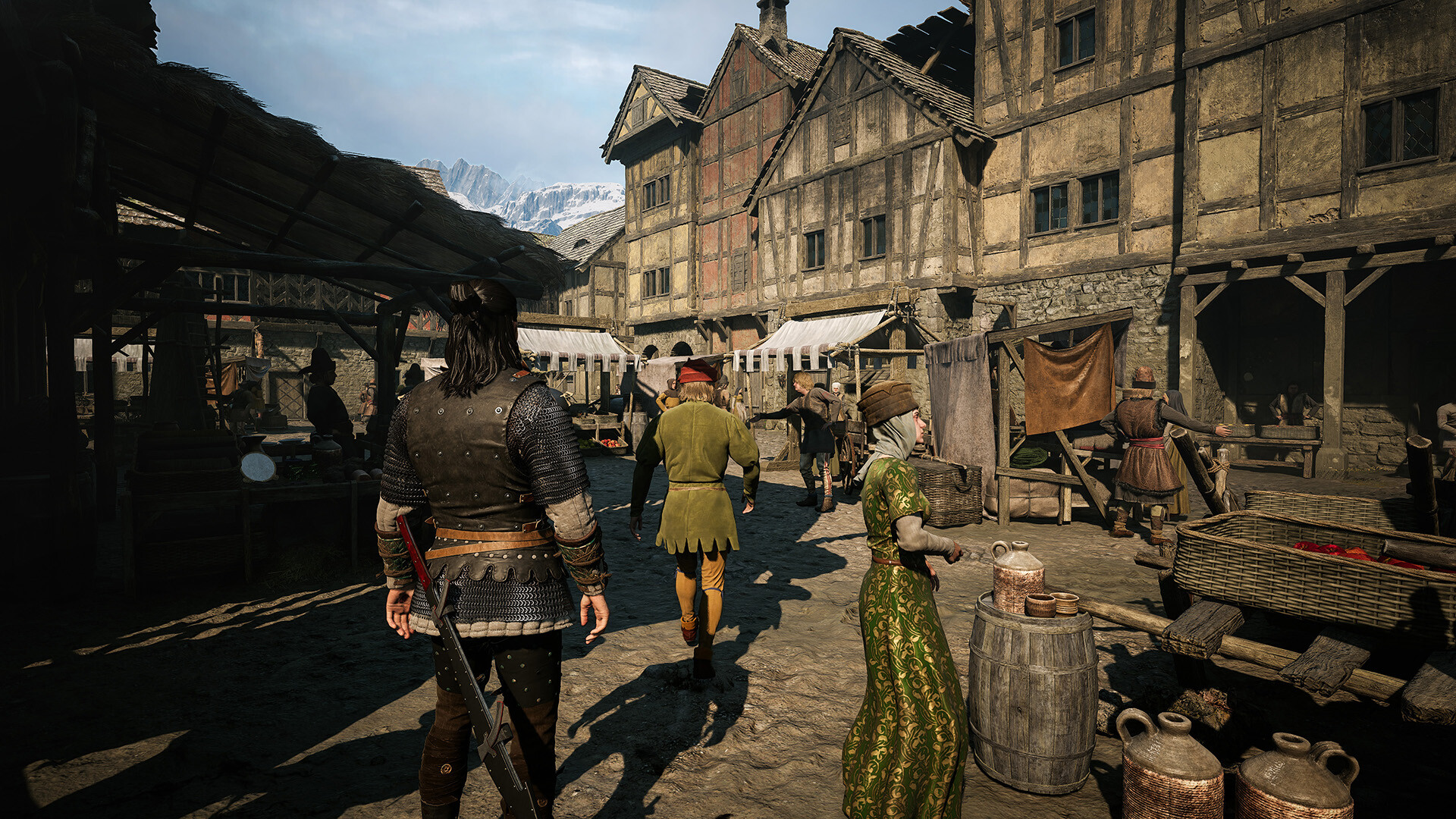 Coen attraversa un insediamento medievale — The Blood of Dawnwalker.