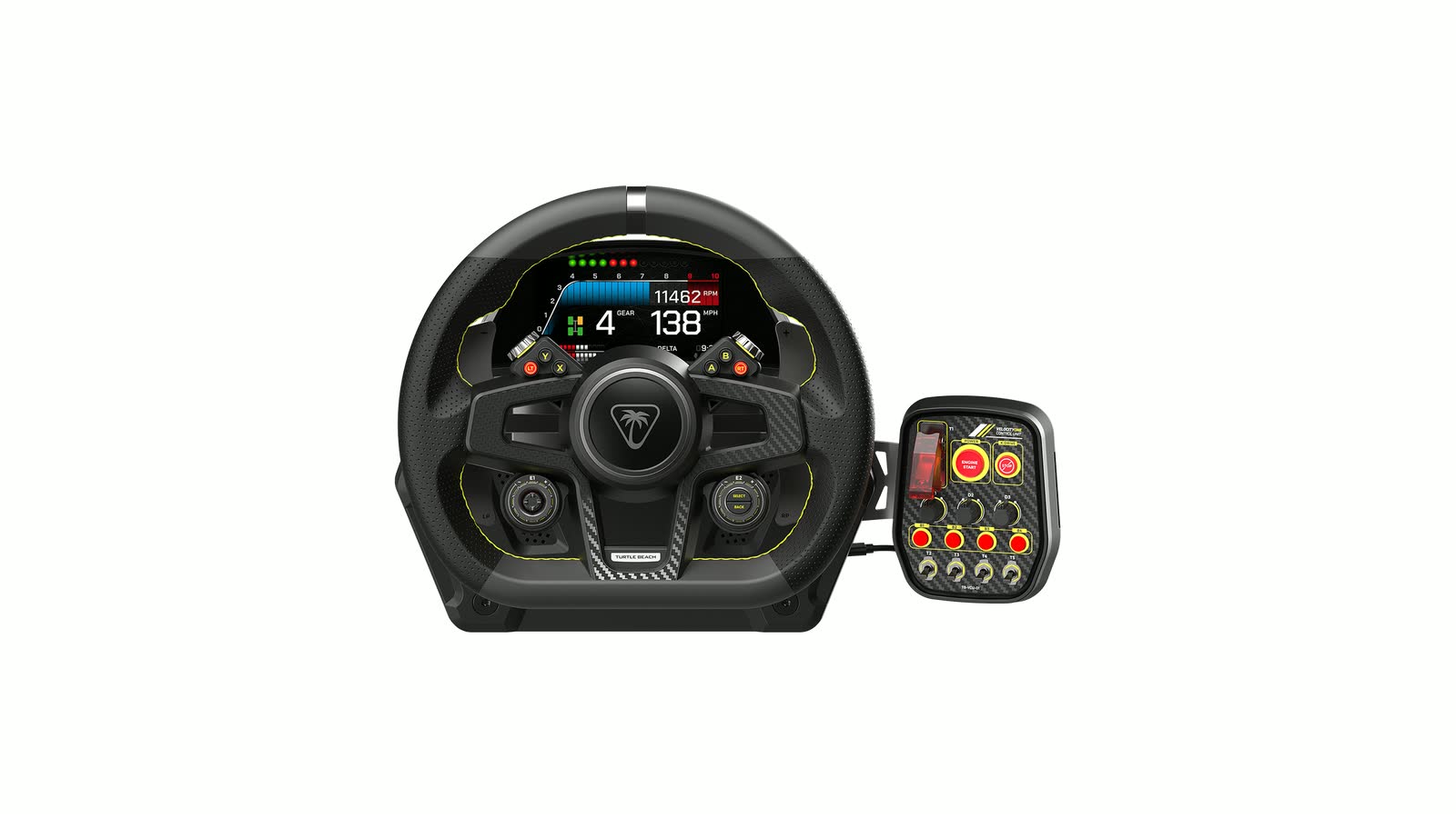 Il volante direct drive e l'unità di controllo di Turtle Beach VelocityOne Race