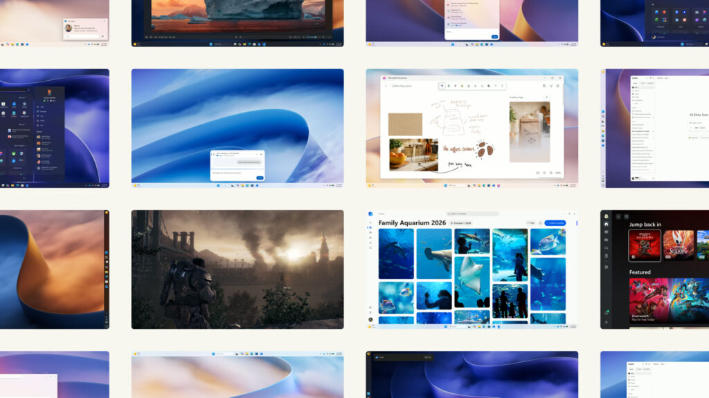 Le esperienze di Windows 11 nell’immagine ufficiale di Microsoft.