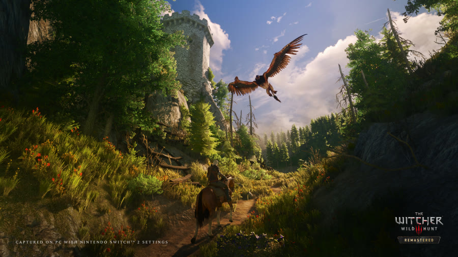 Il mondo di The Witcher 3 Remastered con il profilo grafico di Nintendo Switch 2